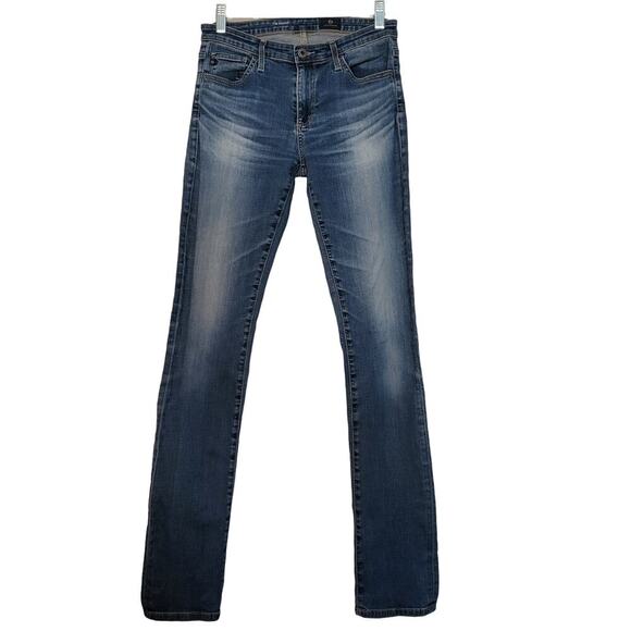 Adriano Goldschmied The Harper Straight Med Blue Denim Jeans Women's Size 27 R - Picture 1 of 8
